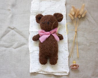 Bear Knitting Pattern Curly Brown Teddy Easy Beginner Knit PDF