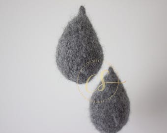 Beginner Raindrops Knitting Pattern PDF: Easy Fluffy Stuffed Toy, Nursery Decor
