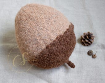 Acorn Knitting Pattern, Beginner Friendly Knitted Softie Toy (PDF)