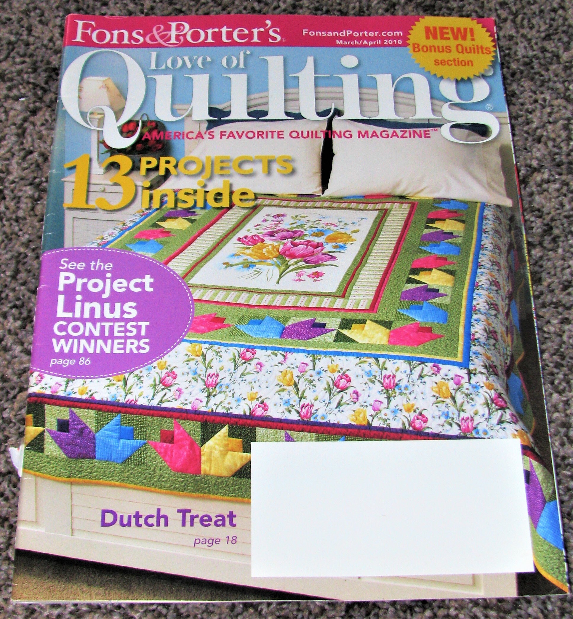 Fons and Porter's Love of Quilting Year 2010. the Authority on Sewing ...