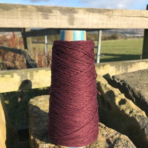 Purple Grape 100% Cashmere Yarn in 3/11 NM - 4ply - Fingering - Sport weight 100g Cone