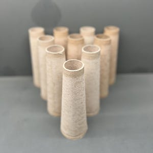 10 cones de fio de papelão para enrolamento de lã e uso artesanal