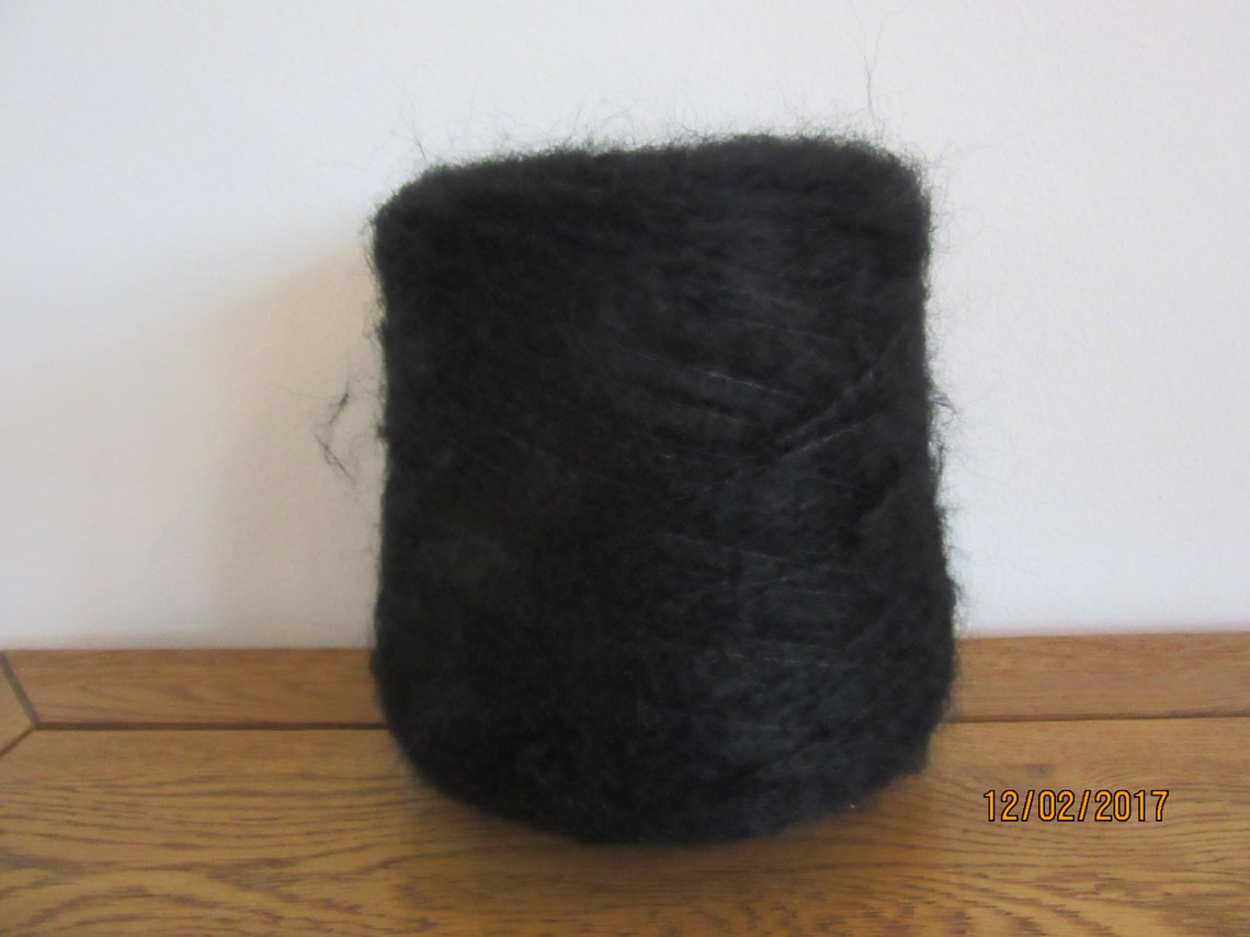 Black Mohair Yarn DK 2's NM Mohair/Wool/Nylon 78/13/9 500g Etsy