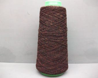 Shetland Yarn 100% Wool 215g Cone 1/9's NM - 2ply Mocha Brown