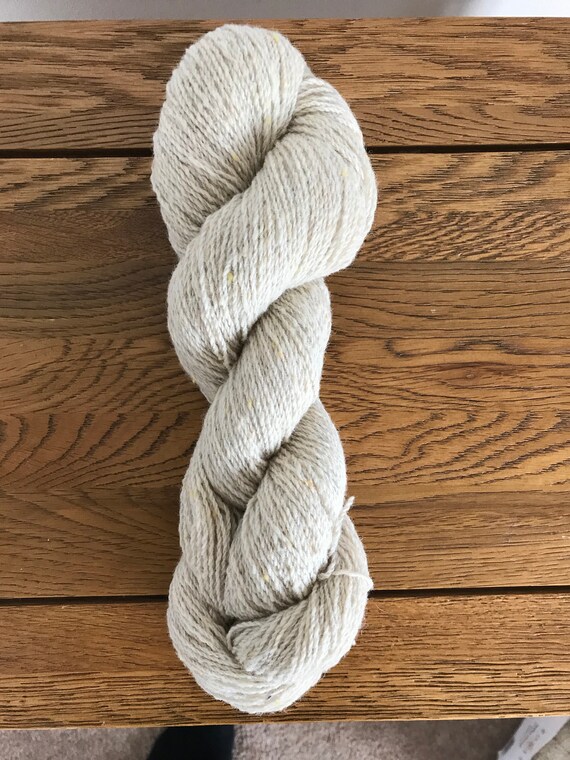 100 Wool Valley Tweed Type Sport 4ply Knitting Yarn Shade Oatmeal 50g Hank