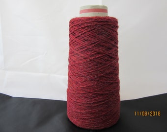 4 Ply Shetland Yarn 100% Wool 100g or 400g Cone 2/9's NM - Shade Loganberry Red