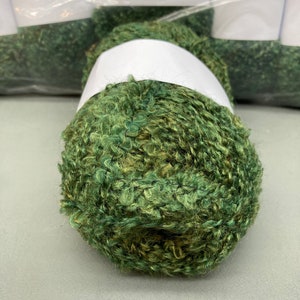 Variegated Green and Blue Boucle Mohair Type Yarn 500g 10x50g balls image 4