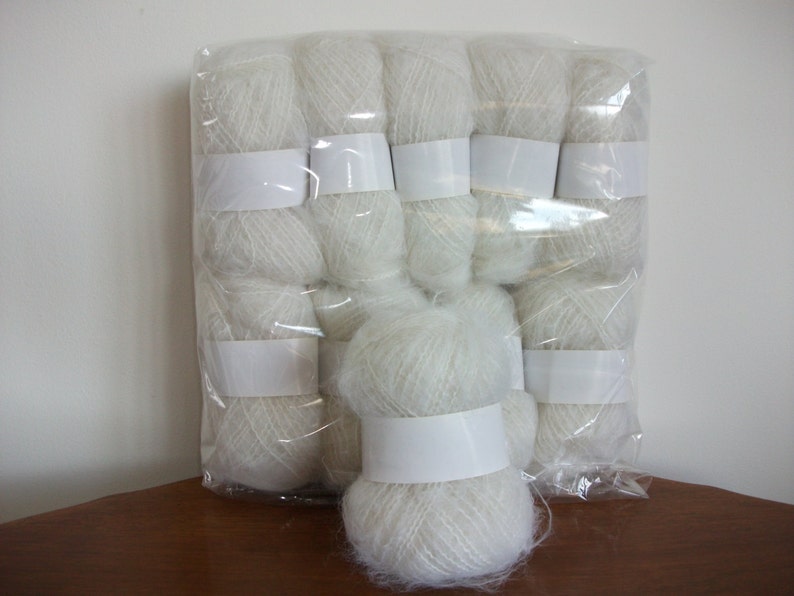 White Mohair Yarn DK 2's NM Mohair/wool/nylon 78/13/9 50g Etsy UK