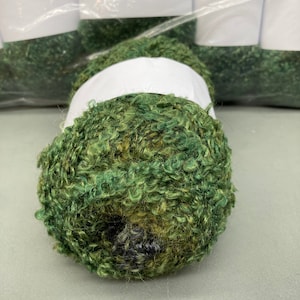 Variegated Green and Blue Boucle Mohair Type Yarn 500g 10x50g balls image 3