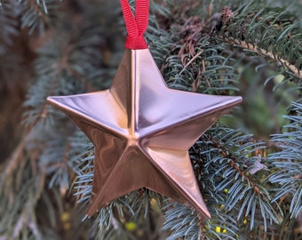 Five-Point Copper Star Ornament (Large) - Gift Under 10