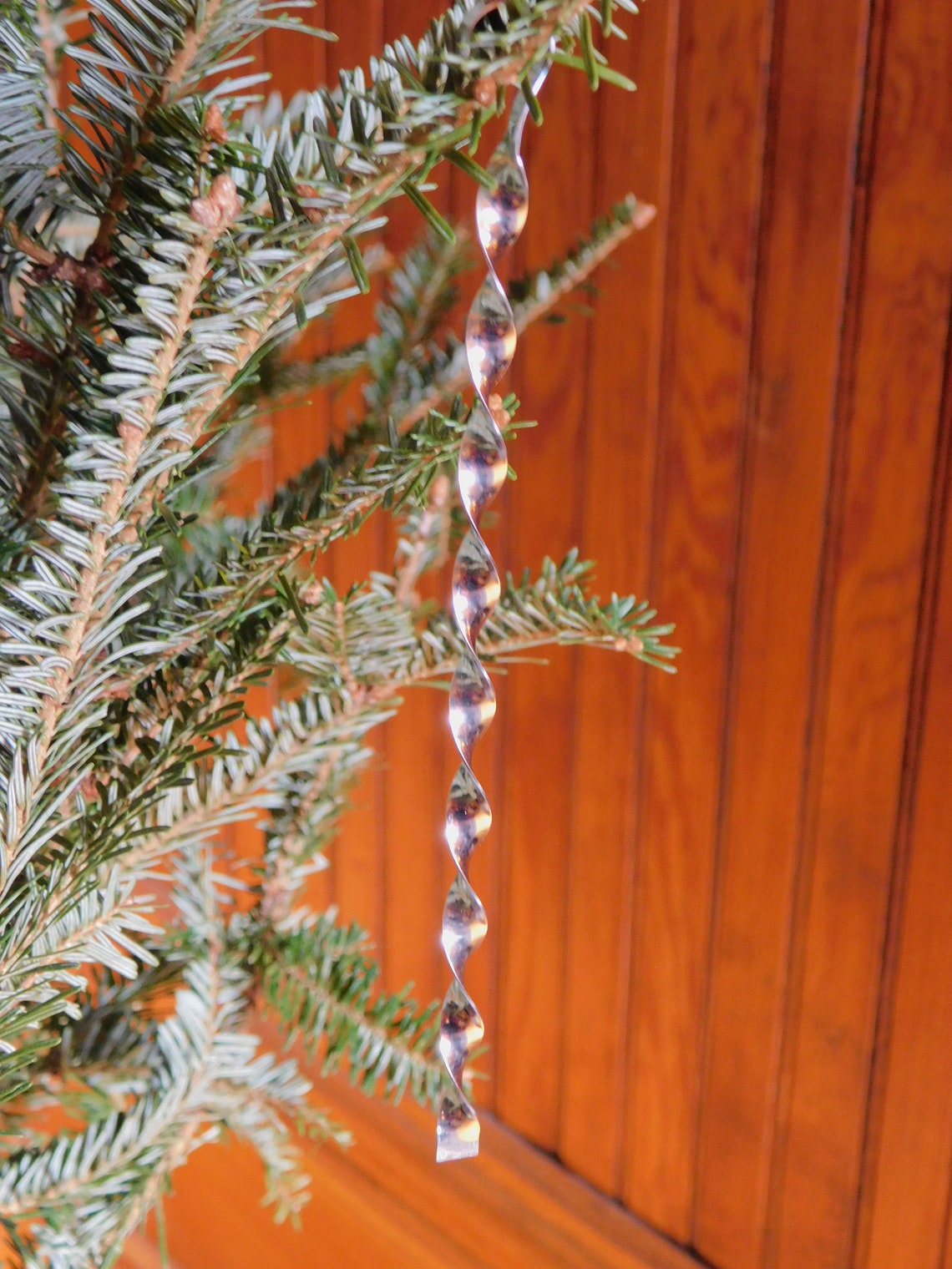 Oldfashioned Tree Tinsel 15 Pieces Tin Icicles Handmade Etsy