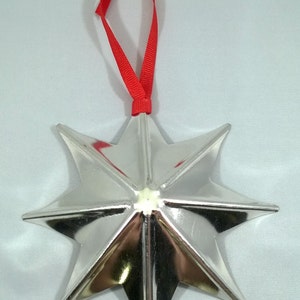 8-point Tin Star Ornament, Handmade, Decoration, Gift 15 and Under image 3