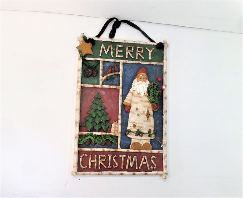 Xmas Wall Hanging Christmas Door Hanger Santa Claus Decor HOliday Decor