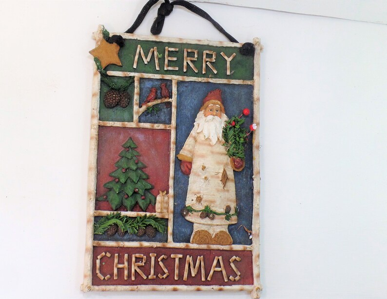 Xmas Wall Hanging Christmas Door Hanger Santa Claus Decor HOliday Decor