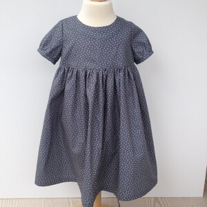 Small Grey star fabric Empire line dress image 1