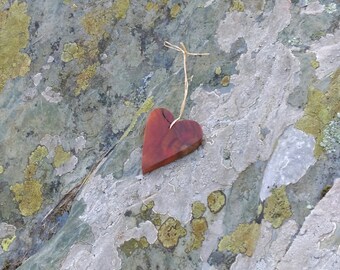 Corazón de amor de madera