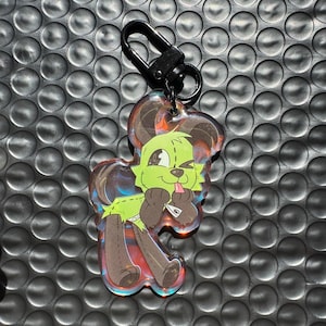 Gir Rainbow Reflective Keychain Charm Invader Zim