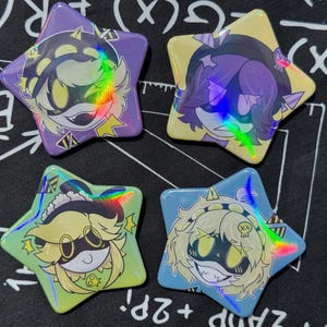 Murder Drones Star-shaped Buttons
