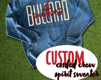 Custom Corded Crew Spirit Sweater - GROUP ORDER of 12+