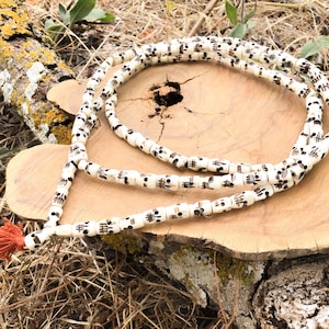 108 Skull Mala Prayer Beads, Nepalese Yak Bone Skull Japa Mala, Kali Mala, Hand Carved Natural Skull Long Necklace, Buddhist Skulls Chain