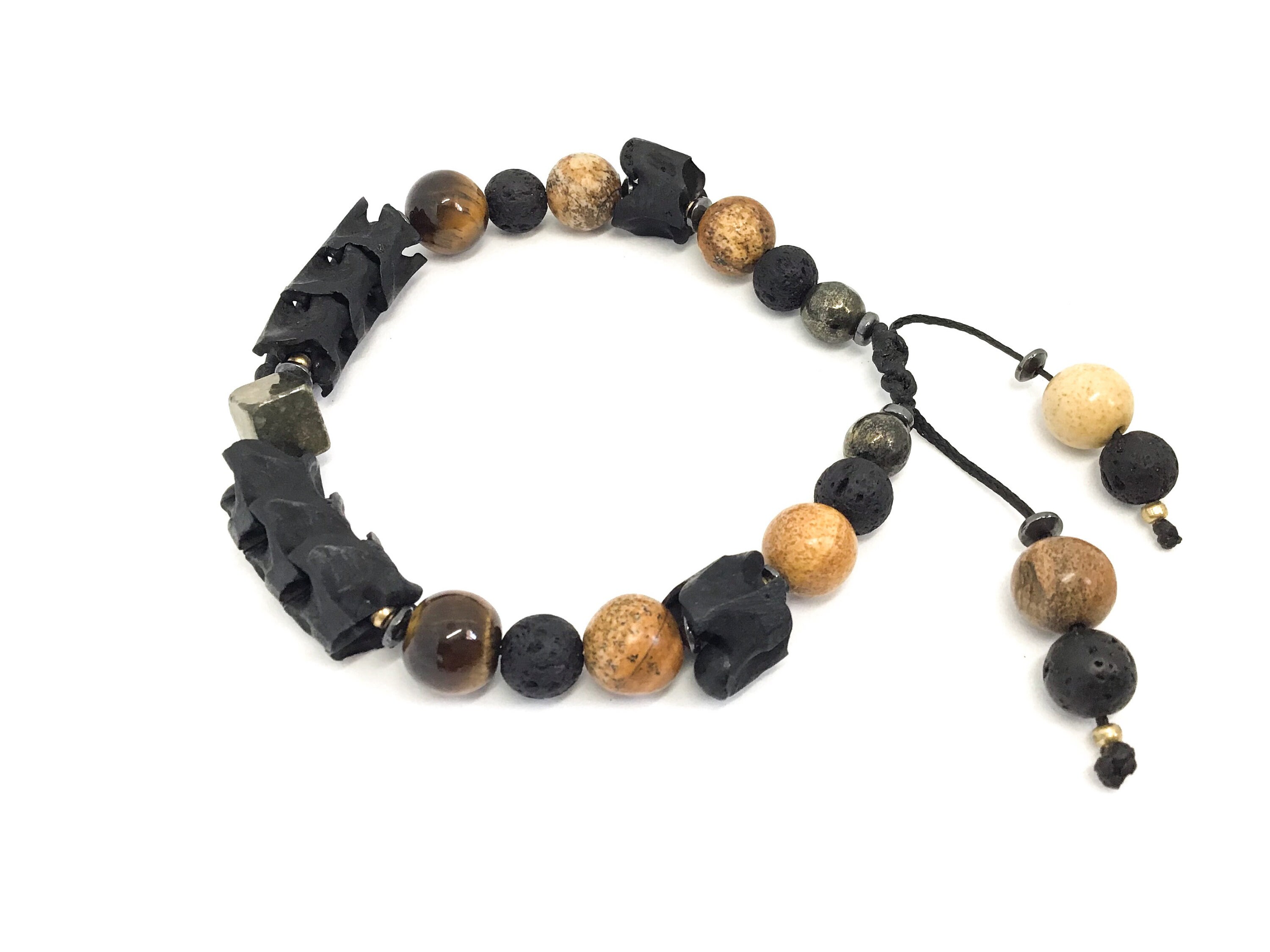 Black Snake Vertebrae Bracelet Dark Snake Spine Bracelet Etsy