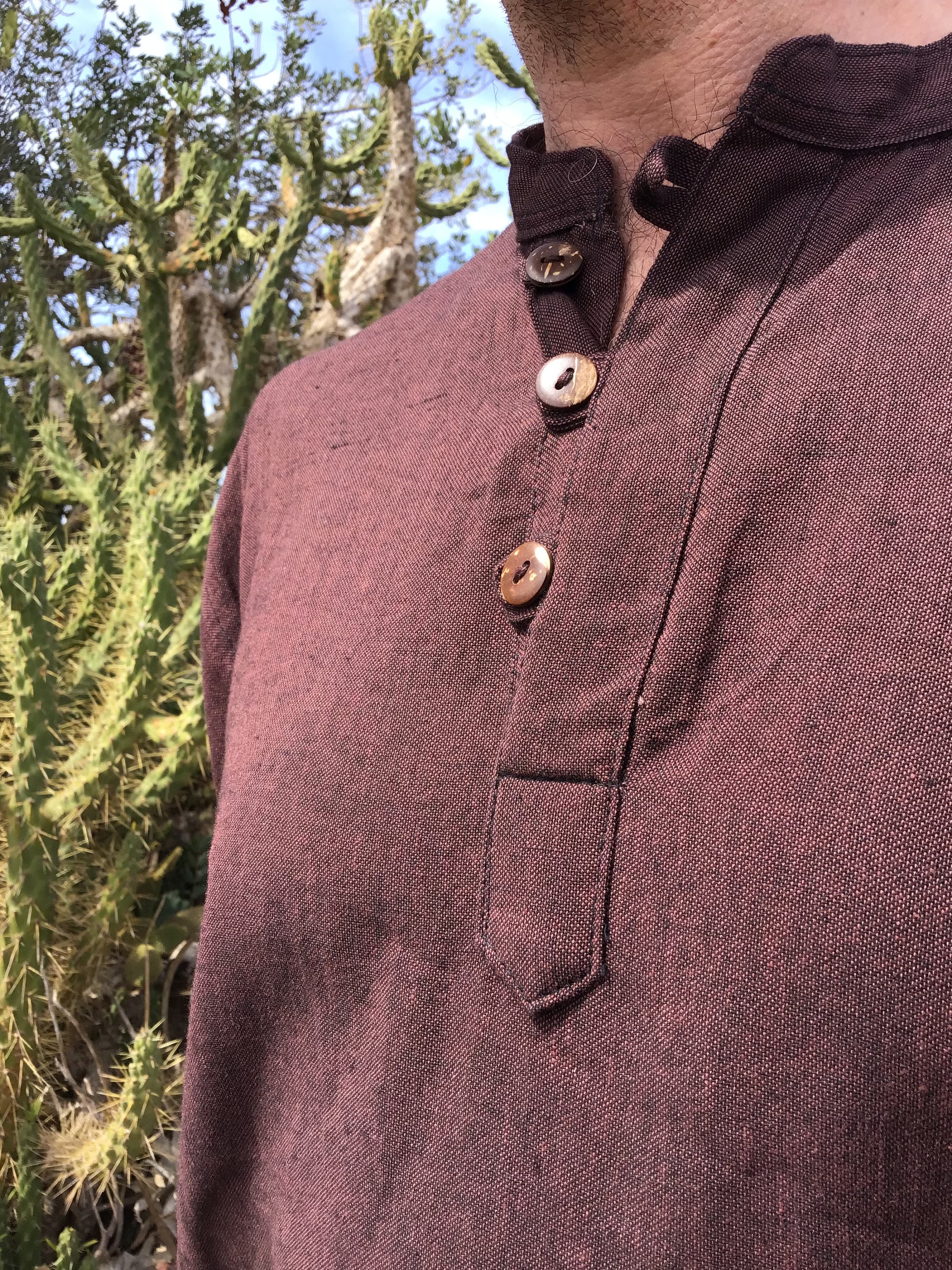 Robe tunique rose Fabindia mi-longue coton fendu bohème indien taille S