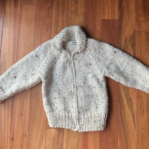 Child’s Cowichan Style Sweater, unisex kid sweater, toddler sweater, sweater jacket, knit fall coat, boys sweater, girls sweater, handmade
