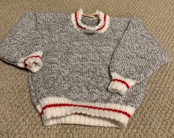 Kids Sweater Vintage Style Pullover Sweater Retro Camping RV Outdoors Boho Sock Monkey Sweater