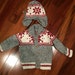 Snowflake Cardigan and Hat - Baby Sweater - Knit Baby Jacket - Baby Winter Hat - Knit Baby Cardigan - Unisex Baby Gift - Baby Boy Gift 