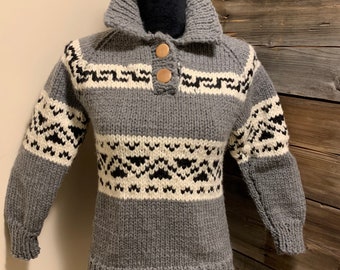 SALE // RARE 1950s Wolf Cowichan Sweater - Etsy SALE // RARE 1950s Wolf Cowichan Sweater - Etsy
