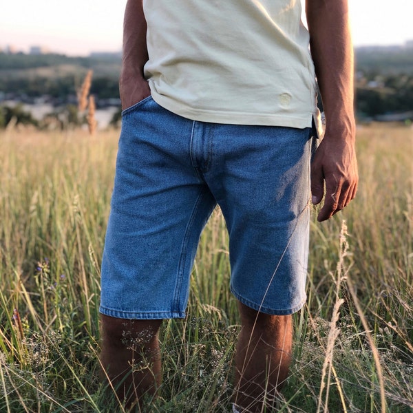 Blue Vintage Shorts Etsy