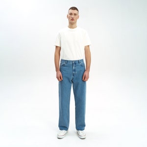 Baggy Relaxed mens jeans, Oversize Mens Jeans, Dark Jeans Men, Jeans 2023, Wide leg fit denim jeans for men