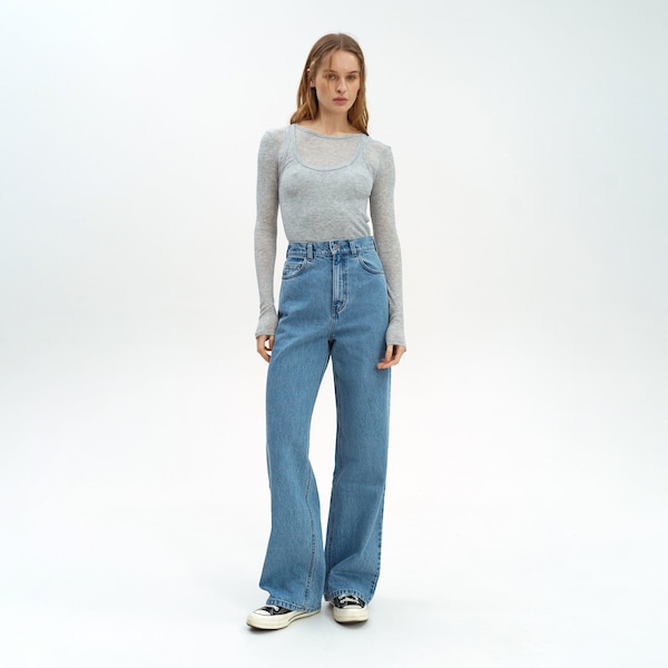 Jeans larges pour femmes, jeans larges personnalisés pour femmes, jeans palazzo pour femmes, jeans larges Old Navy, jeans taille haute