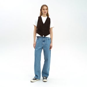 Relaxed Womens Jeans, Loose Wide Leg Jeans, Relaxed Fit Ladies Jeans, Mid Jeans Baggy Jeans Women, Wide Leg Jeans Women,