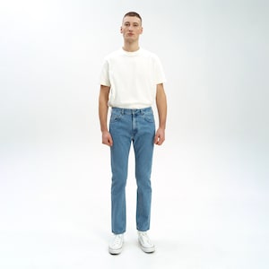 Slim Fit Mens Jeans, Blue Jeans, Jeans 2023, Mens baggy jeans, Slim fit denim jeans for men, 90s flare embroidered mens jeans