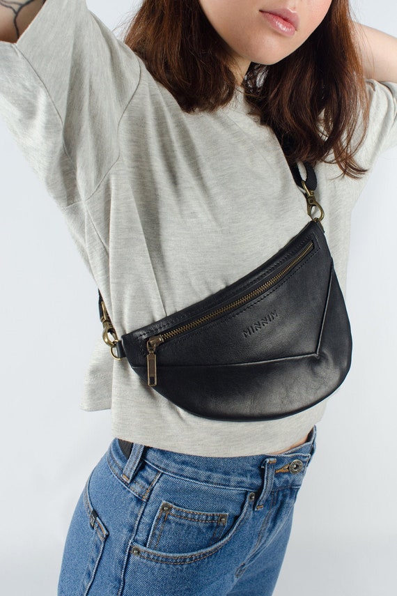 Leather Belt Bag Waist Bag Leather Waist Bag Belt Bag | Etsy