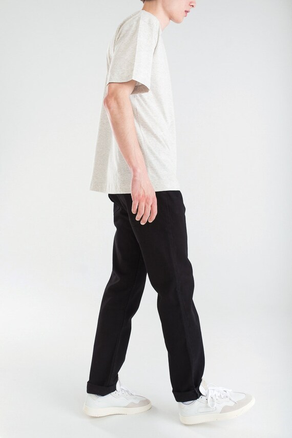 skinny fit black pants