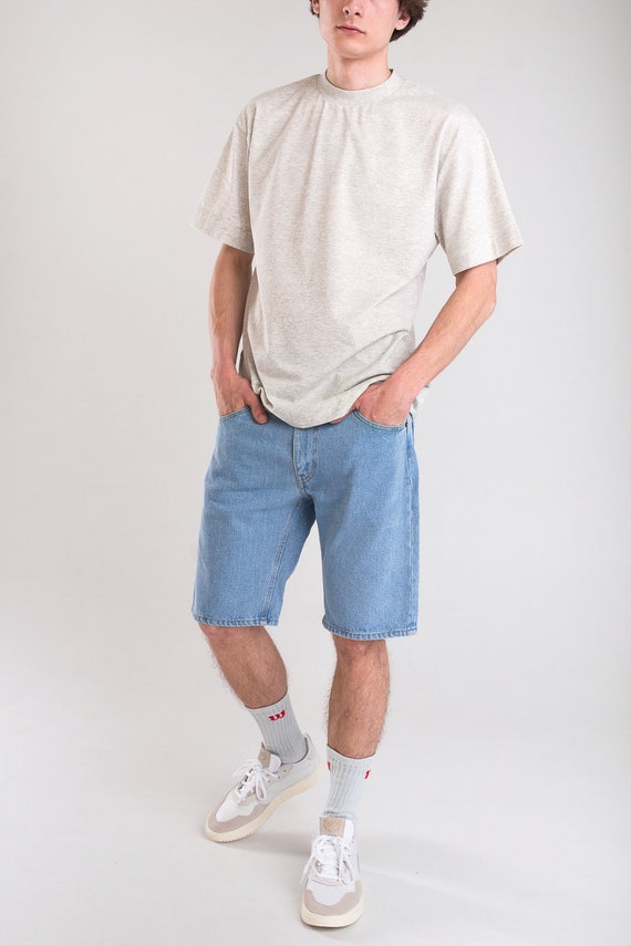 90s jean shorts mens