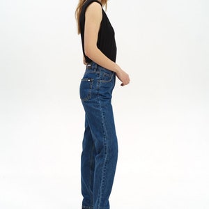 Mom Jeans, Best Mom Jeans, High Rise Mom Jeans, 80s Mom Jeans, Jeans for Mom, Dark Blue Jeans, Work Classic Jeans, Trendy Jeans image 7