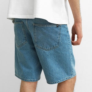 Jean shorts, Custom 90s 70s shorts, Denim mens vintage shorts, Biker sweat levi shorts image 9