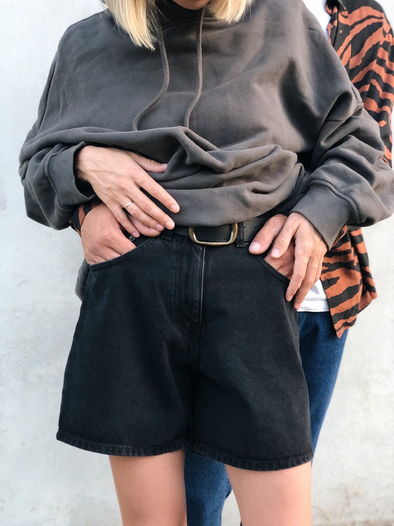 Denim shorts, Jean booty shorts for women, 90s vintage levi shorts women, High waisted biker shorts, Custom booty sweat shorts image 2