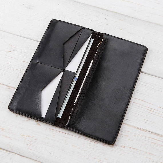 Mens Designer Wallet Slim Leather Handmade