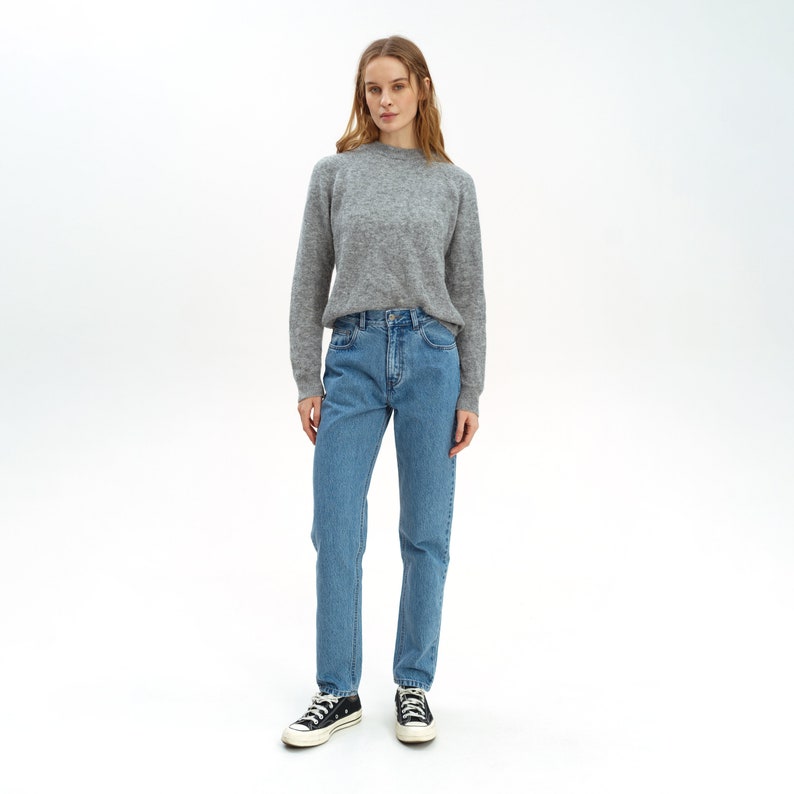 Mom Jeans, Best Mom Jeans, High Rise Mom Jeans, 80s Mom Jeans, Jeans for Mom, Dark Blue Jeans, Work Classic Jeans, Trendy Jeans image 5