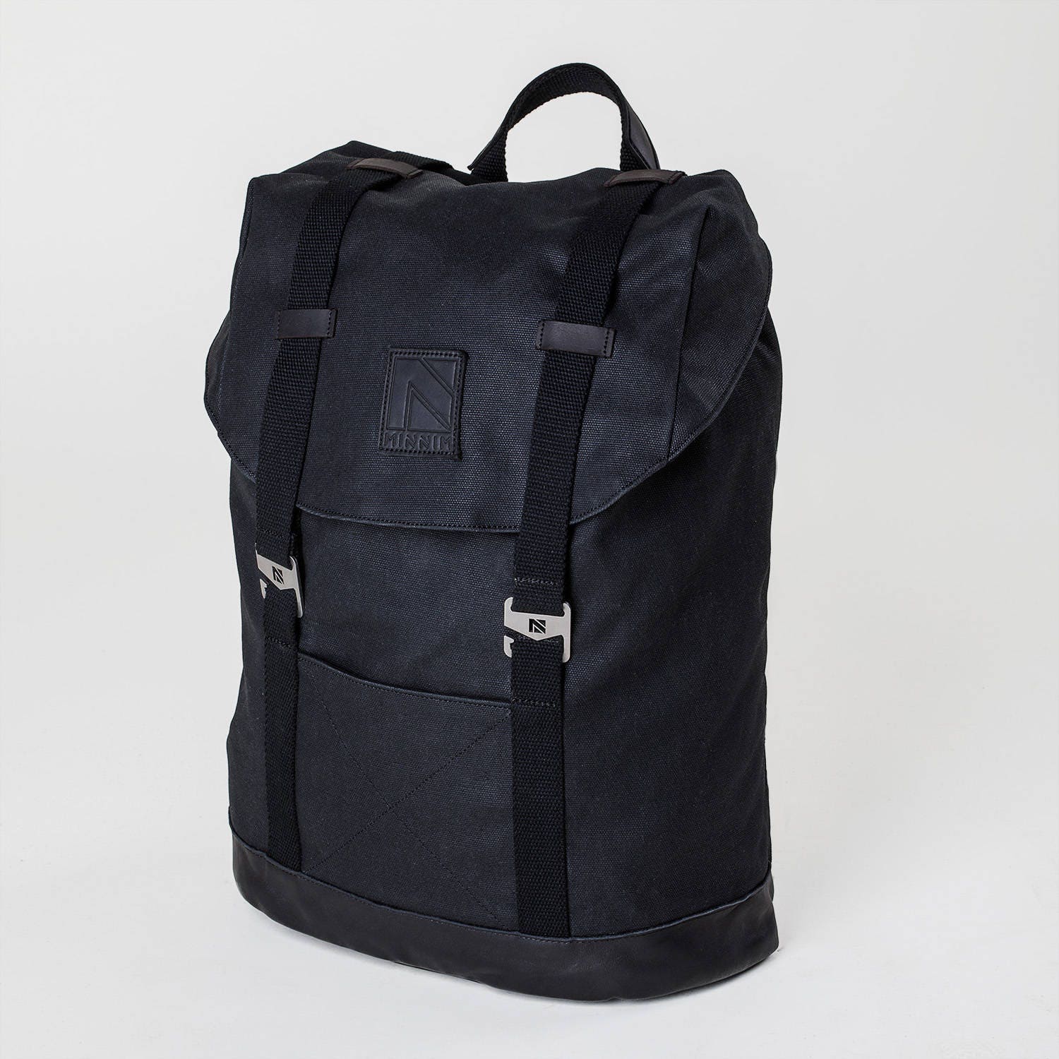 Black Backpack Backpack Canvas Men Rucksack Backpac Etsy