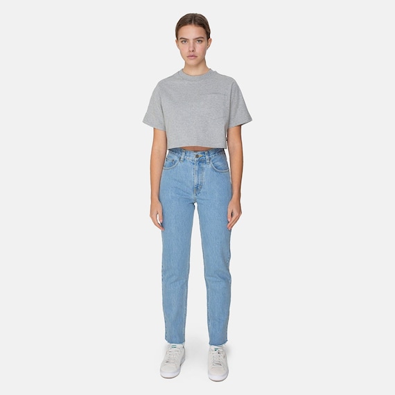 wervelkolom commentator Bewijs Buy Cropped Mom Jeans Vintage Jeans for Women Trendy 2023 Jeans Online in  India - Etsy