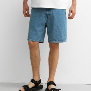 Jean shorts, Custom 90s 70s shorts, Denim mens vintage shorts, Biker sweat levi shorts image 7