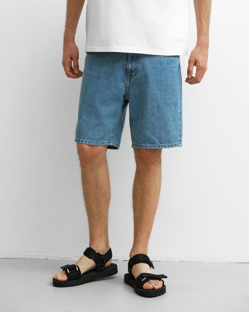 Jean shorts, Custom 90s 70s shorts, Denim mens vintage shorts, Biker sweat levi shorts image 7