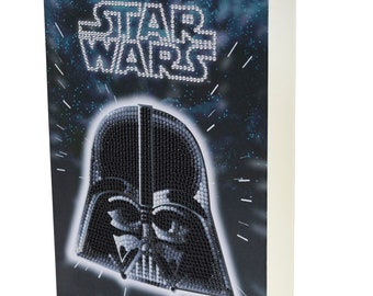 Darth Vader Star Wars DIY crystal art Notebook kit by Craft Buddy personalised free ribbon if giving as a gift