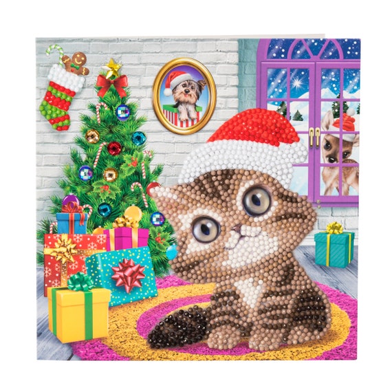 Craft Buddy Picture Frame Kit Festive Pup Crystal Art Kit 21 x 25 cm