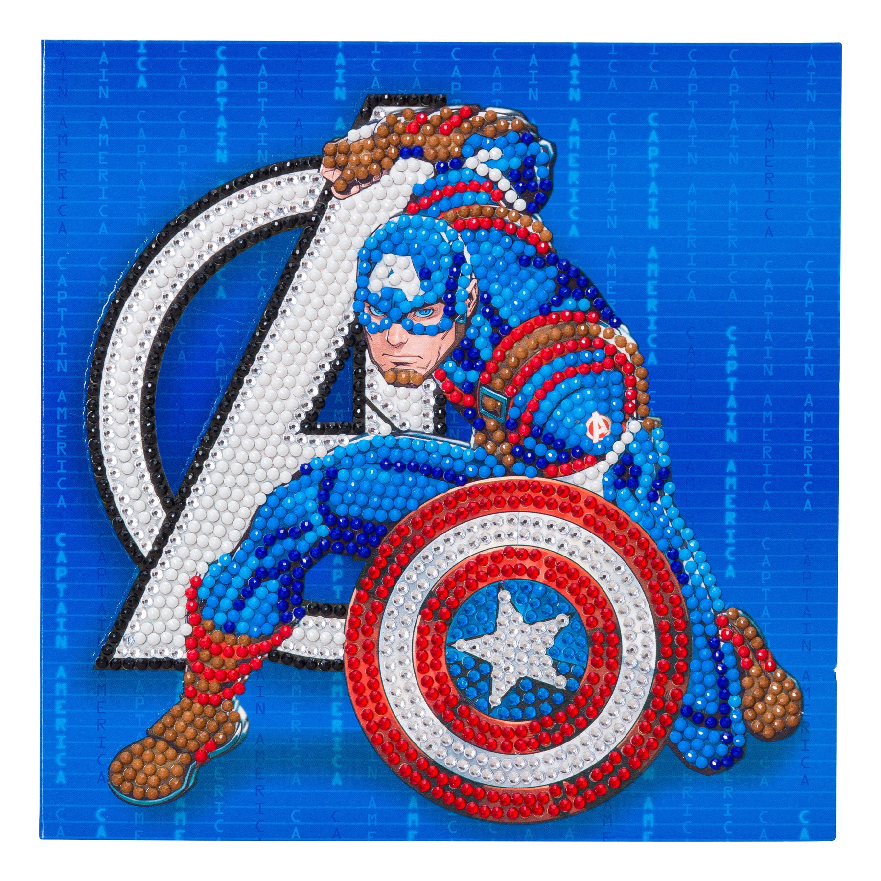 Crystal Art Captain America Card Diamond Painting Kit in 2023